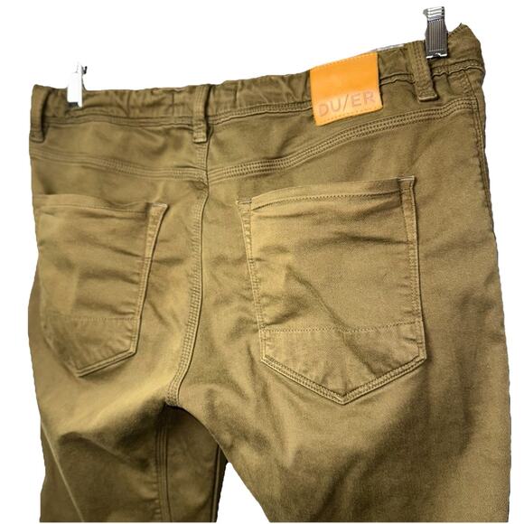 DU/ER Mens Green Pants 34x29 N2X Slim Fit No Sweat Jogger Taper MJNS1100 Cargo - Picture 4 of 11